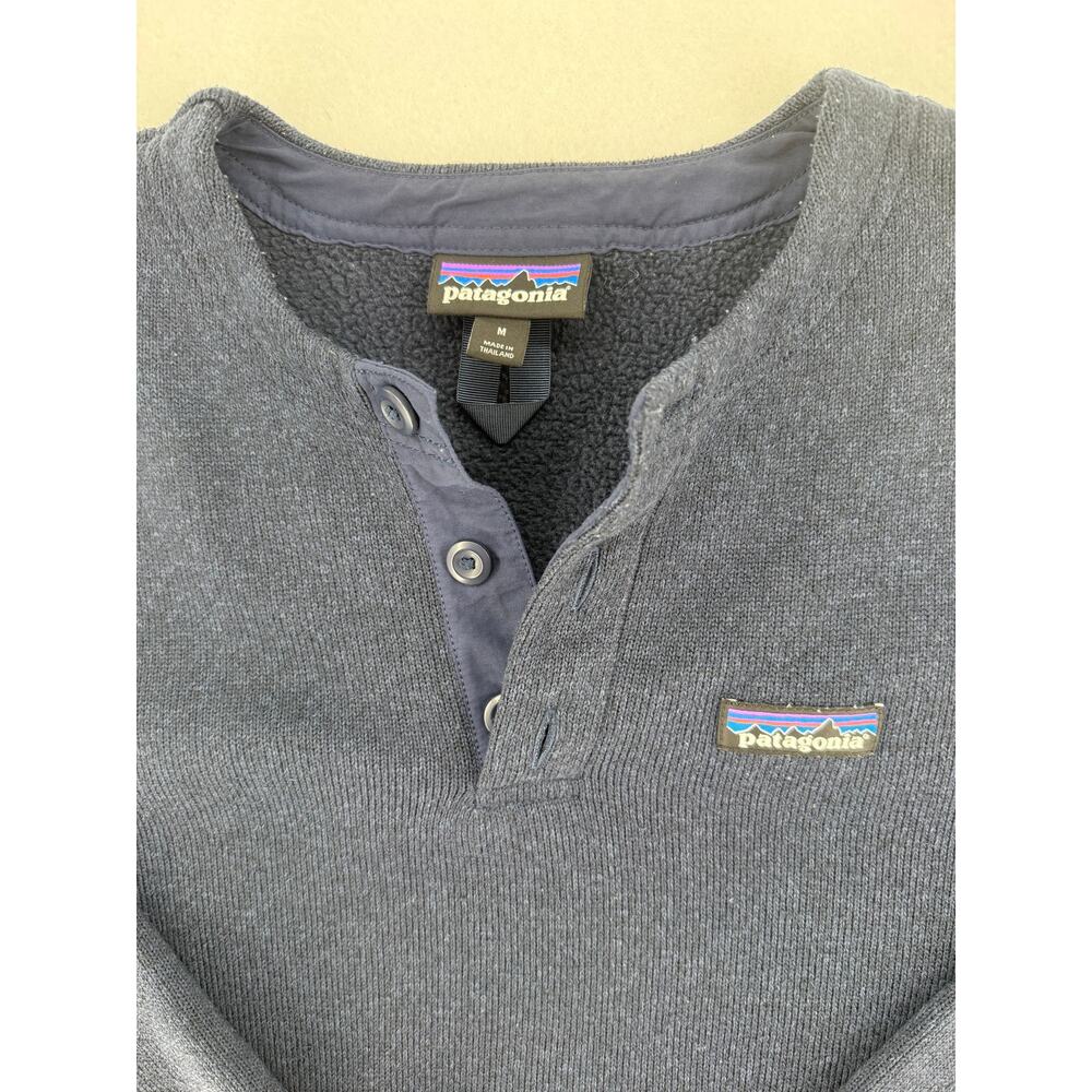 Patagonia Better Sweater Henley Pullover Mens M New Navy 25305 FA19 Fleece - Picture 2 of 6